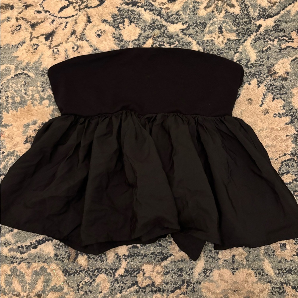 American Eagle Outfitters Black Strapless A-Line Top